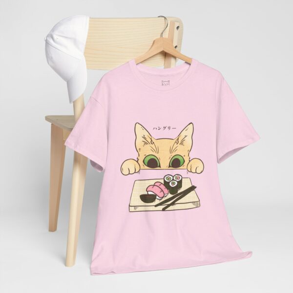 Sushi Cat T-Shirt | Cat Lover Gift, Kawaii Shirt, Anime Cat T-Shirt, Japanese Shirt, Foodies Shirt, Sushi Lover, Kitty Tee – Image 9