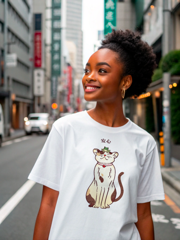 Frog Cat T-Shirt | Cat Lover Gift, Kawaii Shirt, Anime Cat T-Shirt, Japanese Shirt, Funny Shirt, Frog Lover, Kitty Tee – Image 2